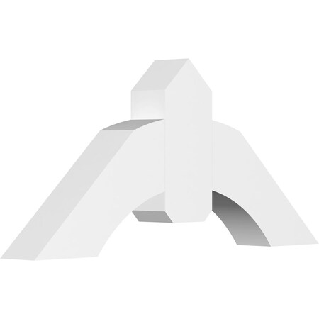 Ekena Millwork Archdale Architectural Grade PVC Gable Bracket, 36"W x 16 1/2"H x 4"D x 6"F, 11/12 Pitch GBP036X17X0406ARC00